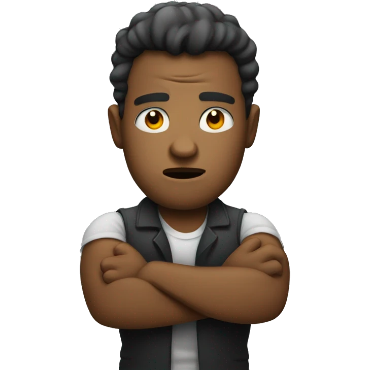 someone mad with crossed arms  emoji