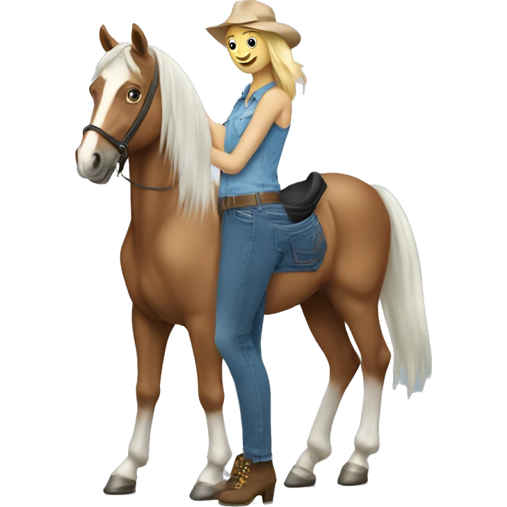 Horse wearing jeans on all legs emoji