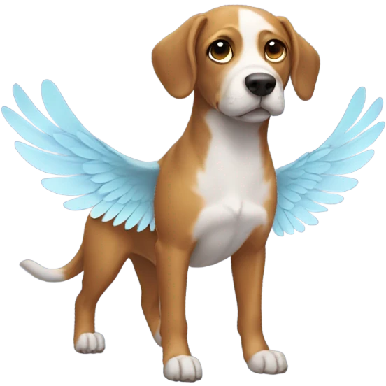 Dog with bird wings emoji