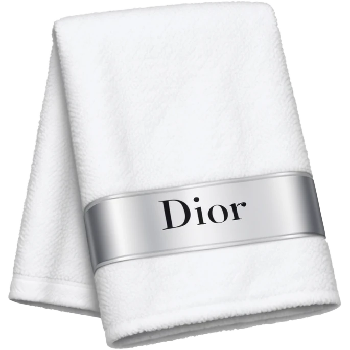 Towel that says Dior emoji