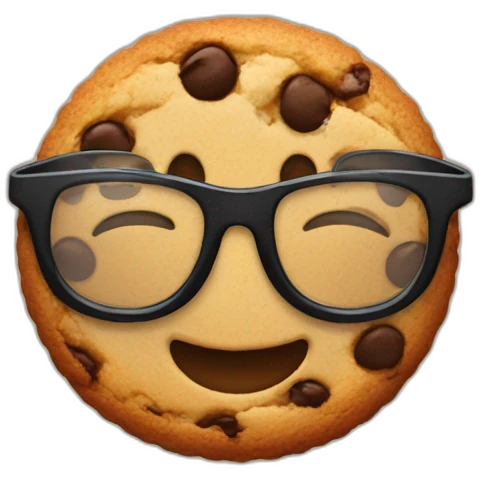 cookie wearing glasses emoji