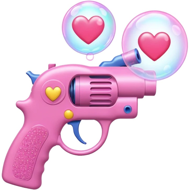 a bubble gun that shoots out hearts emoji emoji