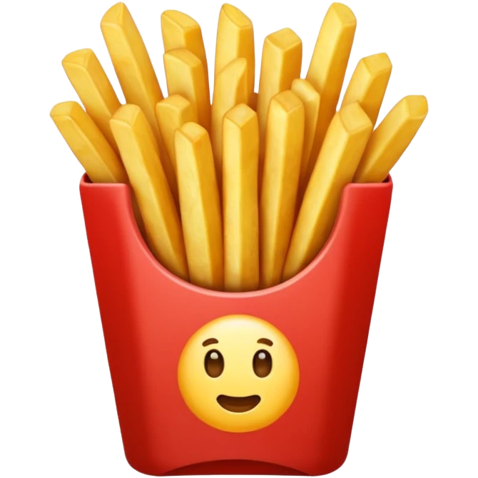 French fries without any smiley on it emoji