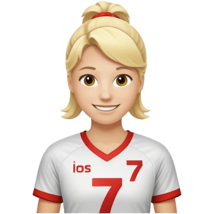 blonde Number 7 Printed Athlete emoji