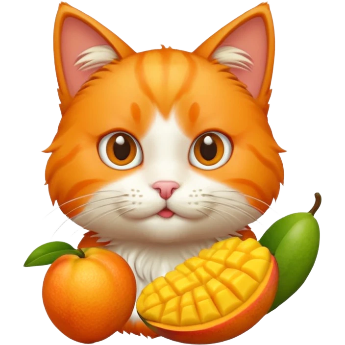 Cat eating majgo emoji