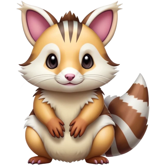 Colorful Linoone-Furret-hybrid emoji