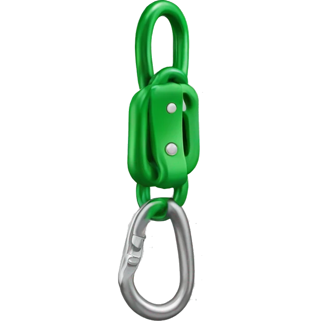 climbing carabiner realistic green  emoji
