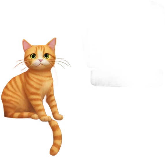 Orange cat watching tv emoji