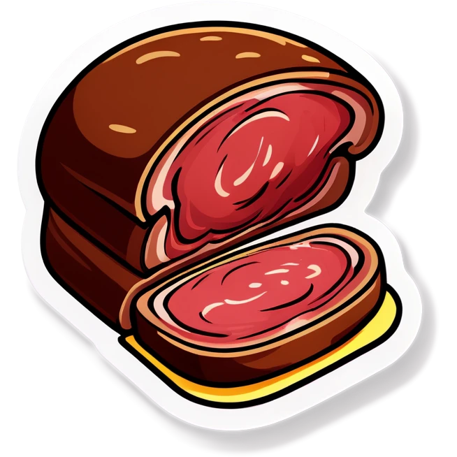 Exhausted roast beef emoji