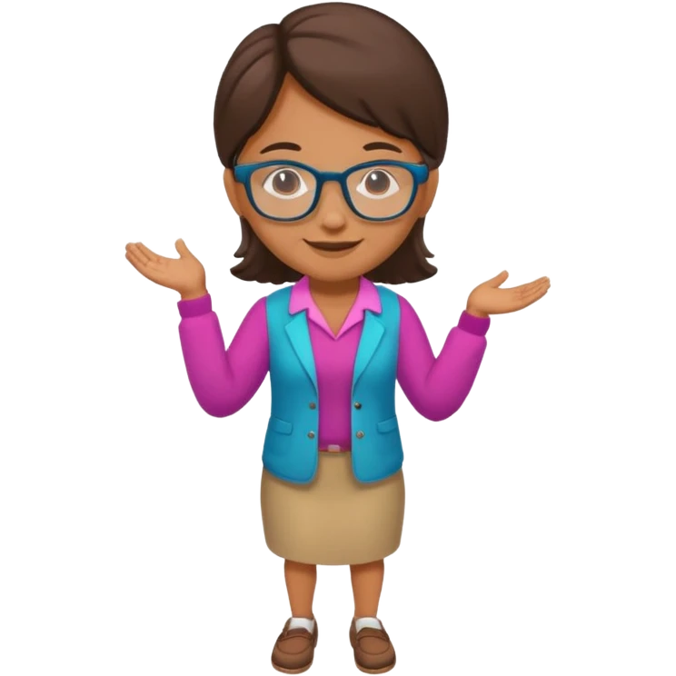 kinder teacher full body emoji