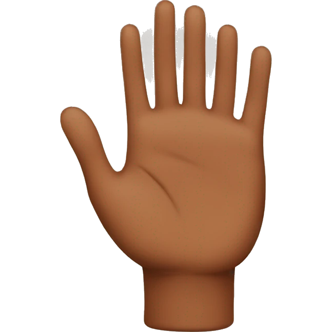 brown hand emoji