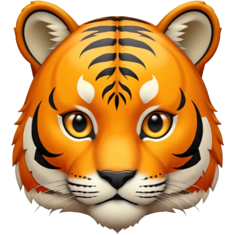 a tiger on black and white emoji