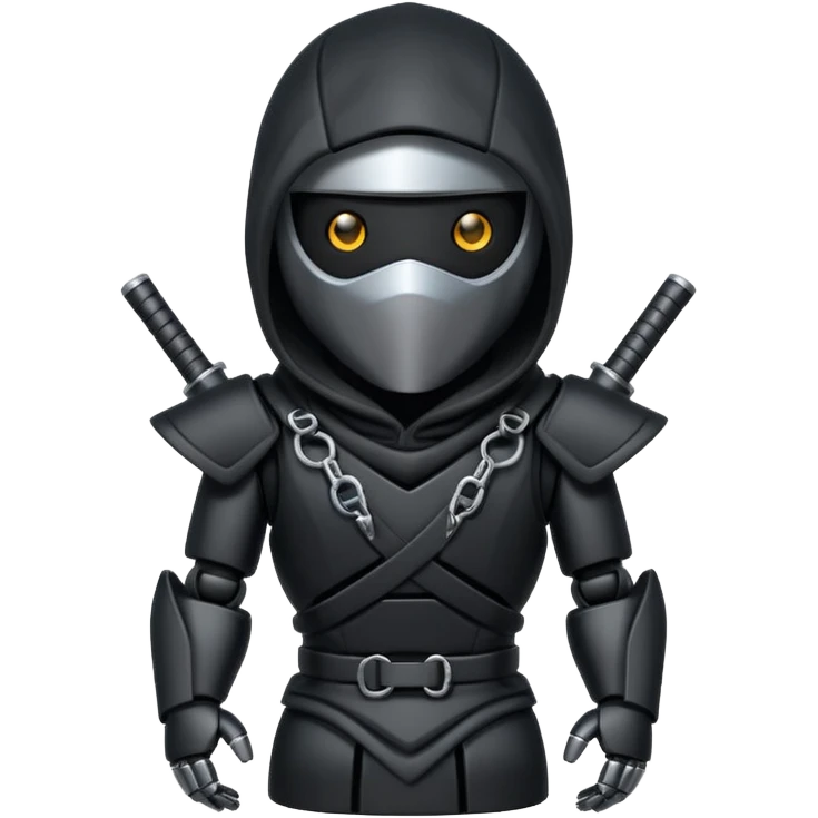 hooded ninja robot emoji