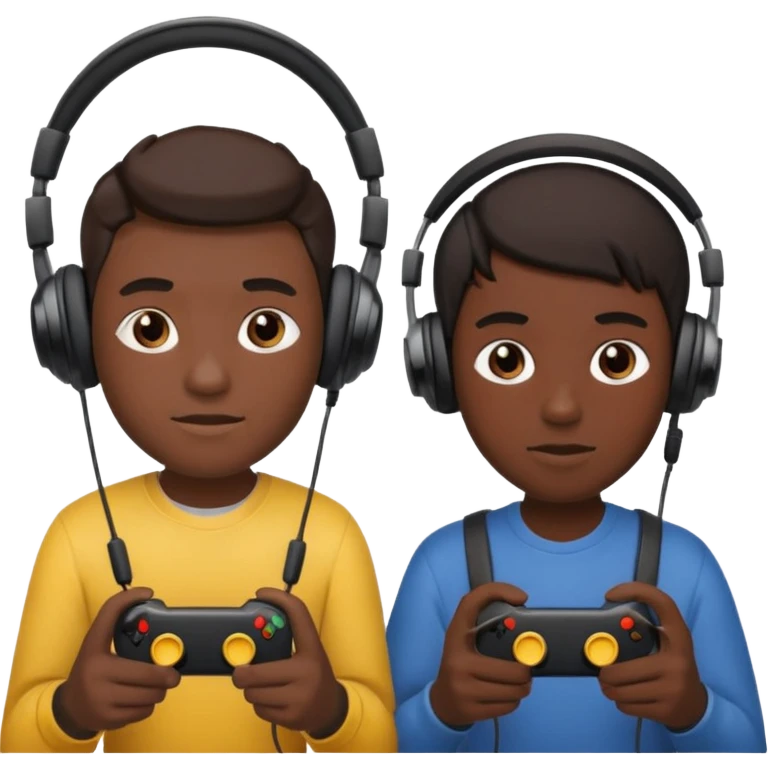 Dos personas jugando video juegos  emoji