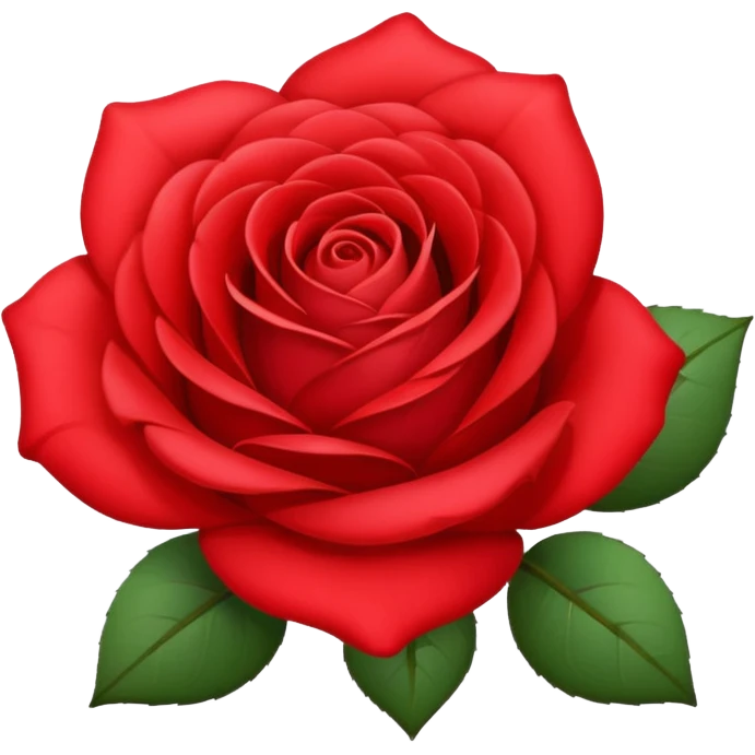 Rosa de color rojo y pequeña sin hojas  emoji
