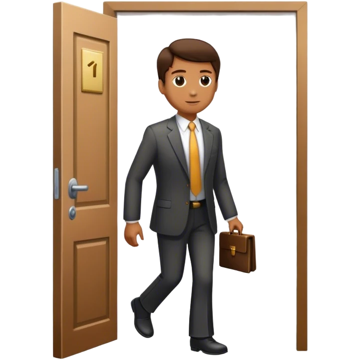 The lawyer who walked into the light door emoji