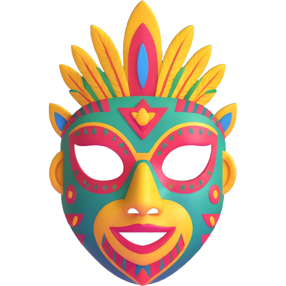 Zapotec traditional mask emoji