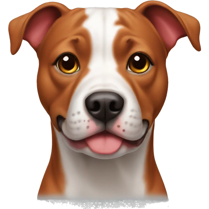 Red and white Staffy  emoji