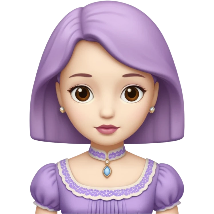 Poupée mauve  emoji