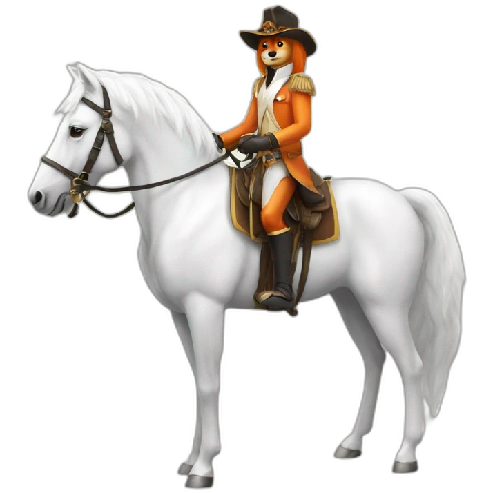 hot fox on a white horse emoji