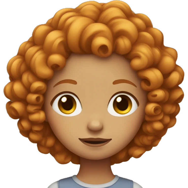 Ginger girl with curls  emoji