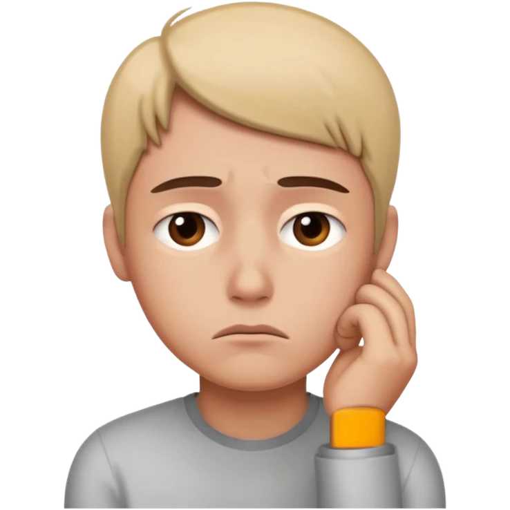 Emoji triste 😔 qui pense à M emoji