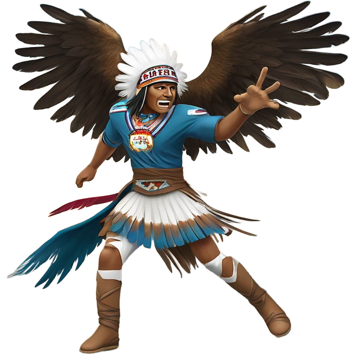 Philadelphia eagle attacking kansas city chief emoji