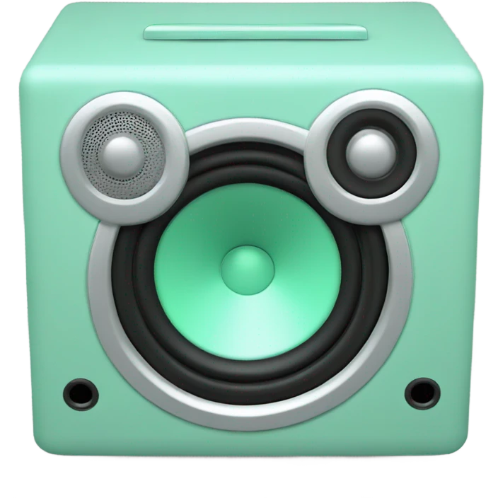 Mint green audio speaker  emoji