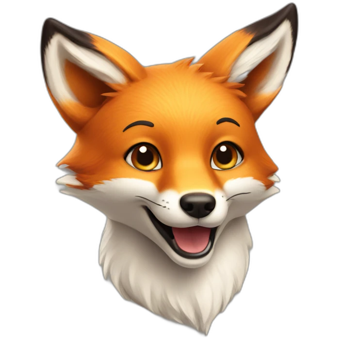 Fantastic fox happy emoji