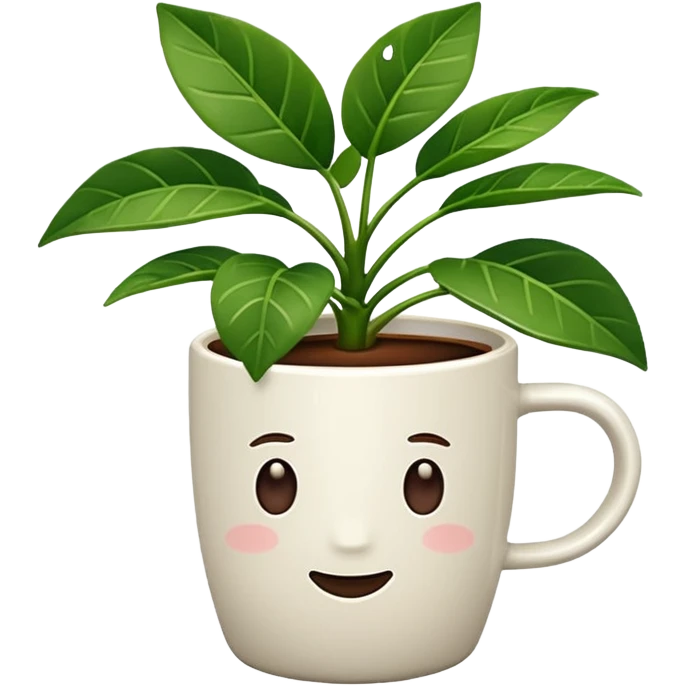 coffee cup houseplant emoji