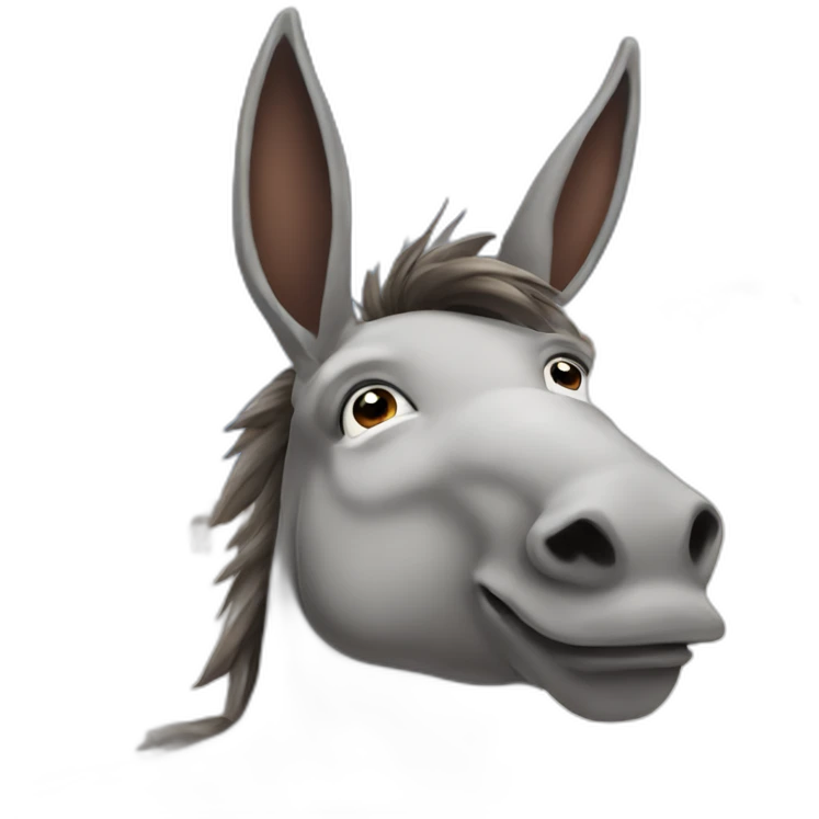 Over sized Donkey head sticking out of a  palace emoji