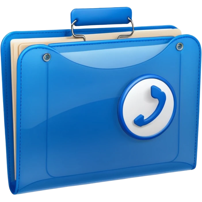 A translucent blue plastic folder with rounded corners, elastic string and button closure, soft matte finish, and a passport/travel symbol on the front. emoji