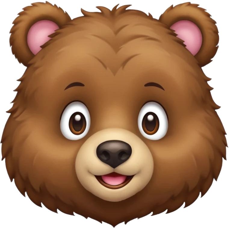 a cute bear face emoji