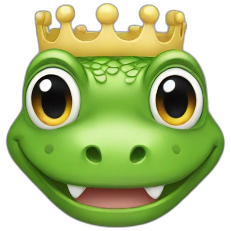 Princess crocodile  emoji
