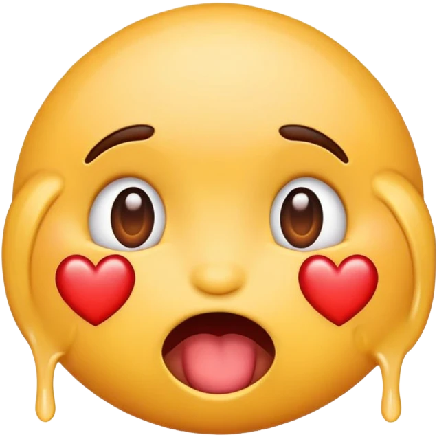 Emoji with heart eyes and drooling face emoji