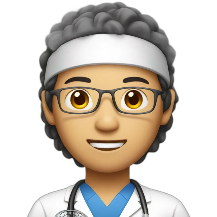 asian doctor playing tennis emoji