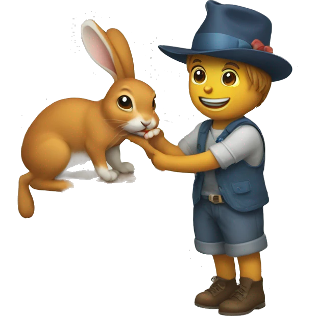 pulling a rabbit out of a hat emoji
