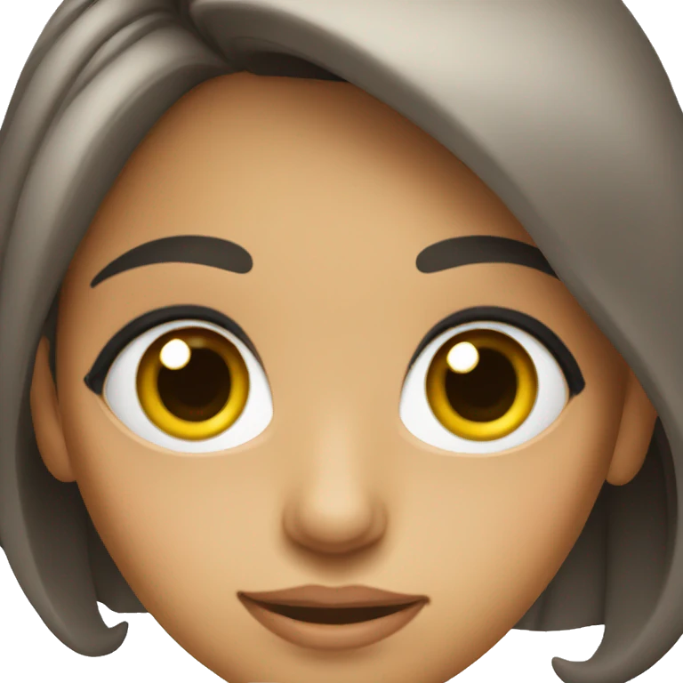 Young Hispanic woman with big eyes emoji