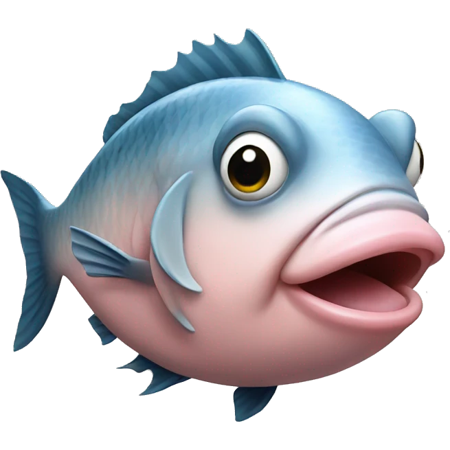 Fish with a pig face emoji
