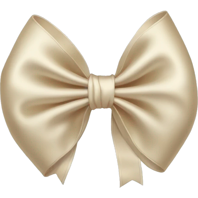 Light beige satin bow  emoji