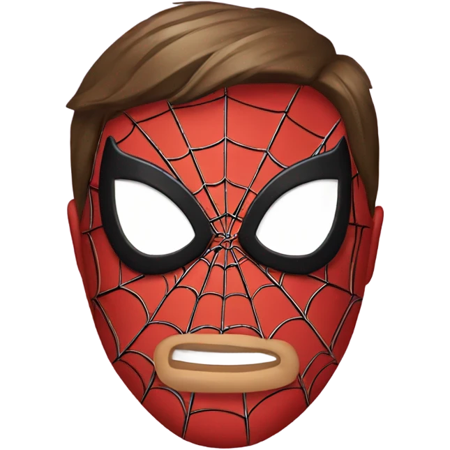 Spider-Man face mask round shape emoji