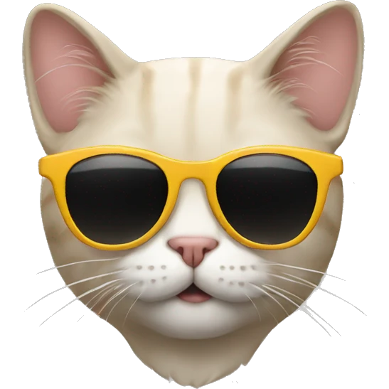 Cat with sunglasses emoji