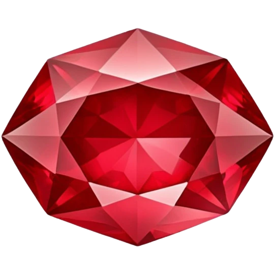 ruby gemstone with facets emoji