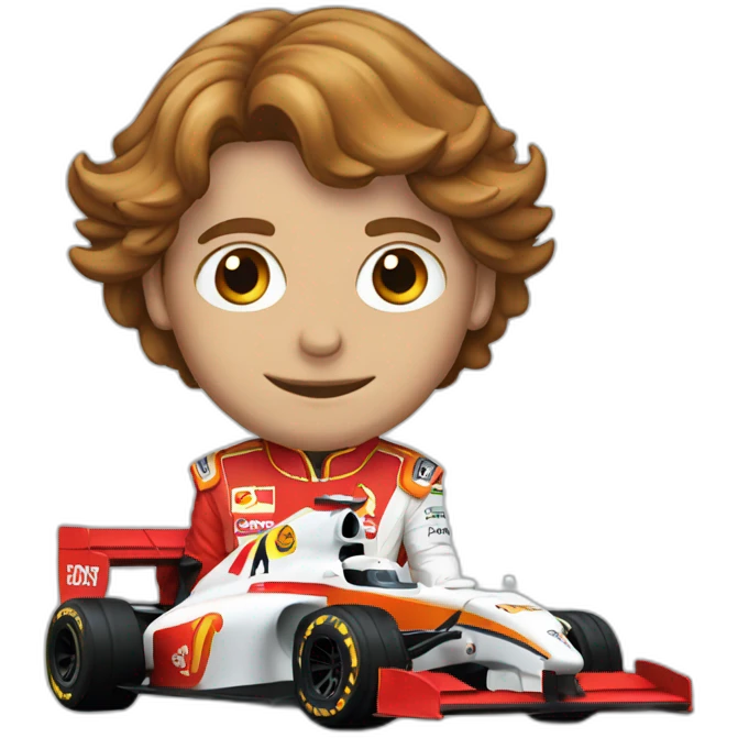 Cavalier with f1 car emoji