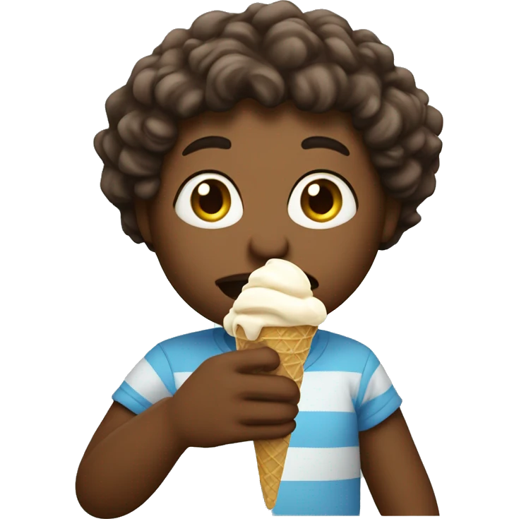 Salom eating ice cream emoji