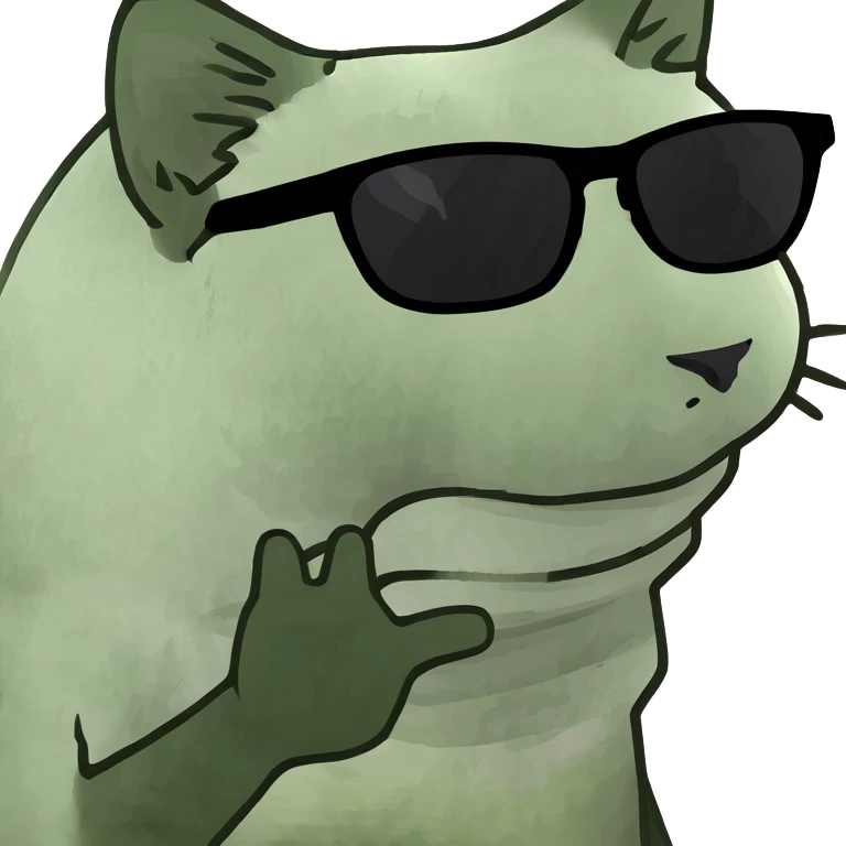 Cat with sunglasses emoji