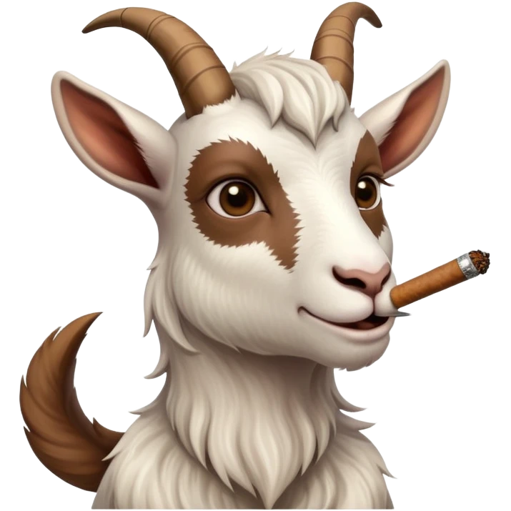 goat smoking a blunt emoji
