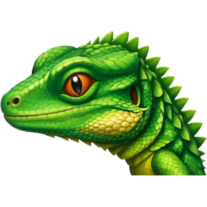 Lizard making a kissy face emoji