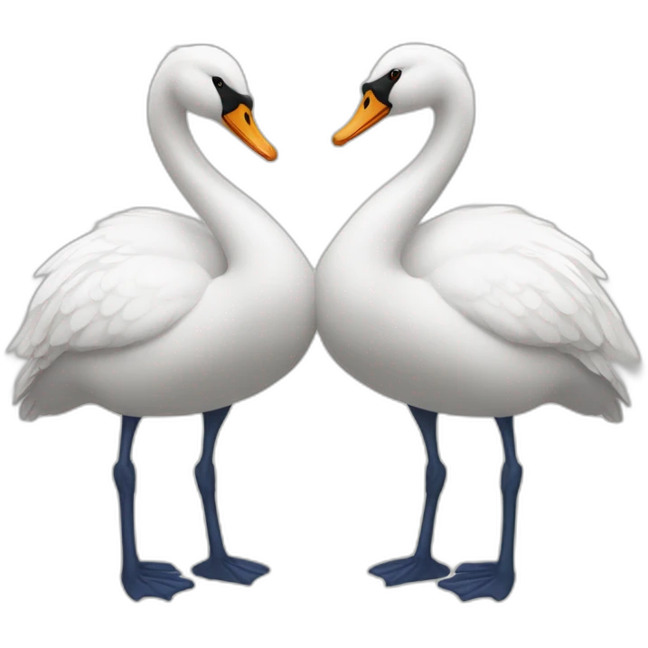 Pareja de cisnes emoji