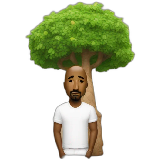 arbol en llamas con 2pac emoji